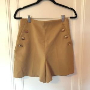 ZARA High Waisted Dress Shorts SZ S